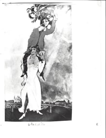 1970 Photo Art Painting Marc Chagall Double Portrait