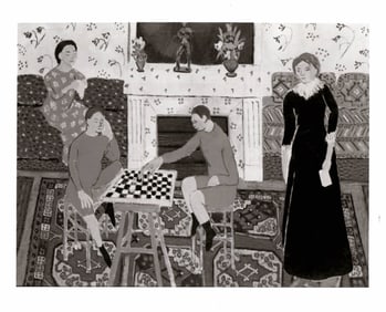 1975 Photography of "The Painter's Family" oil on canvas by Henri Matisse.