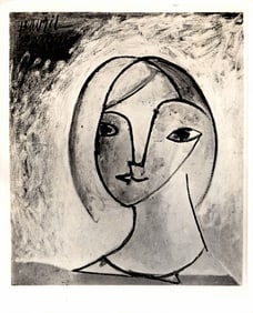 1961 Photography of Pablo Picasso Bust of a Woman.