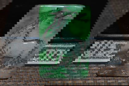 Antique Double Face Nephrite Jade Hand Carved