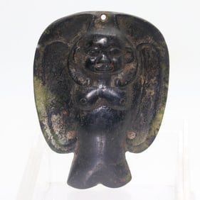 Antique Chinese zhongshan culture jade hand statue fig