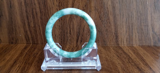 Natural Spinach Green Jade Bangle Bracelet .Untreated