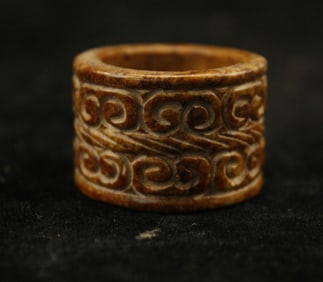 Antique Chinese Natural Jade Thumb Ring