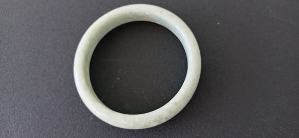 Natural Ligh Green Jade Bangle Bracelet .Untreated