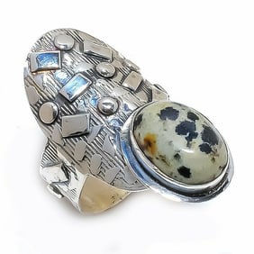 Dalmation Jasper Gemstone Handmade 925 Sterling Silver