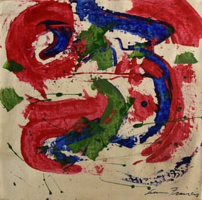 Abstract Painting Signed Sam Francis