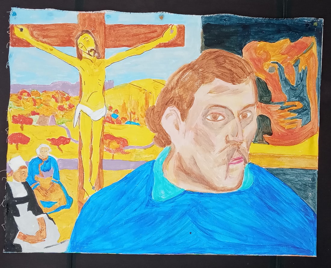 Paul Gauguin Unsigned Painting on Canvas: Paul Gauguin Unsigned Painting on Canvas Approx Canvas Measurements: 36 x 28 Inches. Mixed Media Hand Painting on Heavy Cotton Canvas painting.Great Collector Piece it is being sold in the manner or s