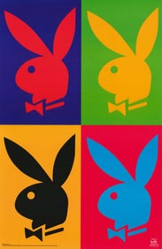 Playboy Classsic   Poster Rabbit Head Logo in 4 Colors