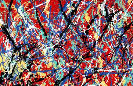 Jackson Pollock Abstract Painting on Paper
