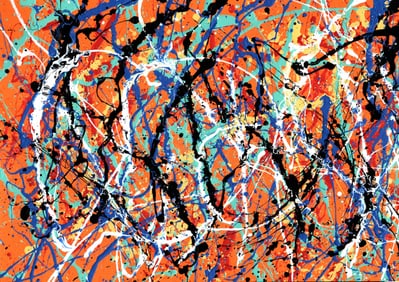Jackson Pollock Abstract Painting on Paper