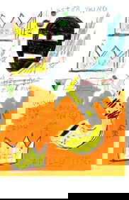 Expressionism Painting Drawing on Cardboard