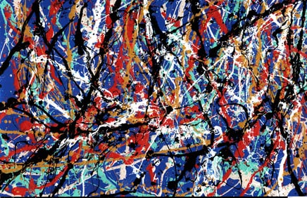 Jackson Pollock Abstract Painting on Paper