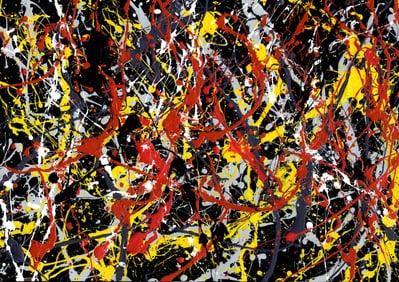 Jackson Pollock Abstract Painting on Paper
