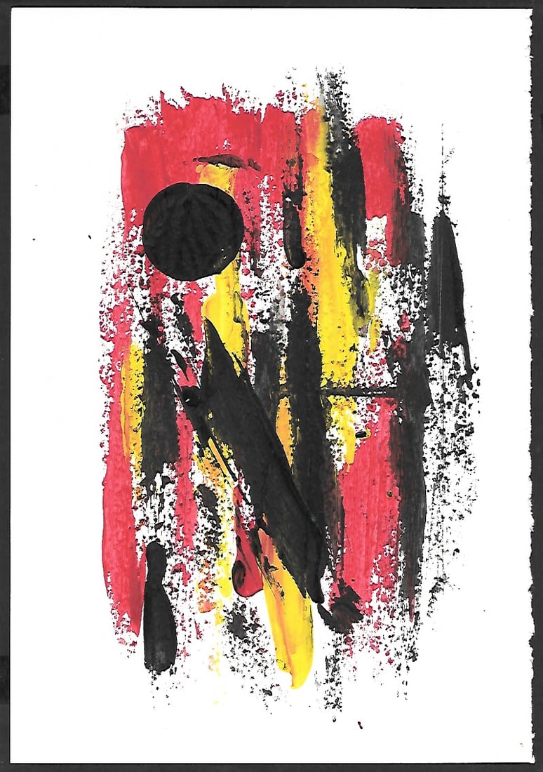 Modern Abstract Surrealist Non Objective  NY Painting (1 of 2)