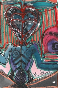 J Rivera New York Mixed Media Abstract Painting