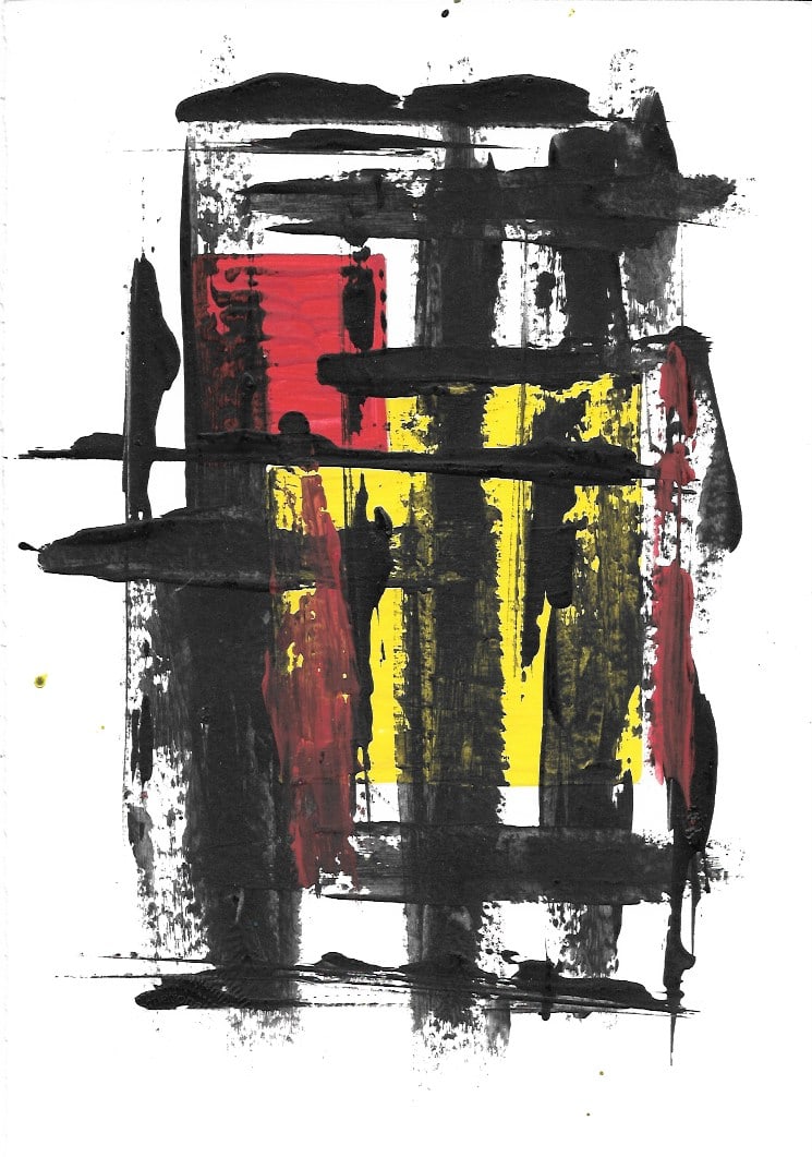 Original Abstract NYork Geometric Expressionis Painting (1 of 2)