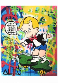 Pop Art Modern Print. Thick Paper White Border.