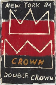 JMB Signed - SAMO NYC- Painting. Mixed Media Painting on Cardboard