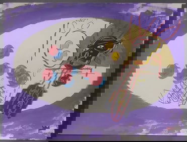 New York Expressionist Painting Mixed Media