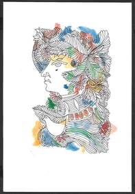 Portocarrero Recreation Painting  Ink / Watercolor