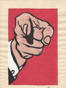 Mixed Media on Paper. Signed Lower right Roy Lichtenstein