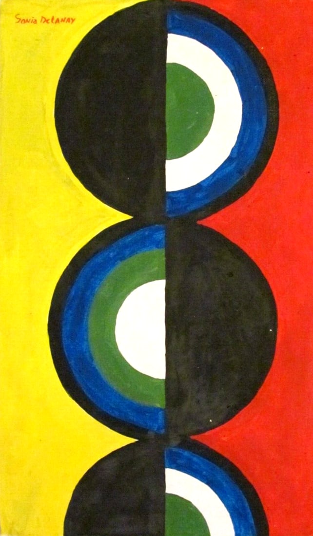 Abstract Painting Signed Sonia Delaunay (1 of 3)