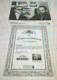 Andy Warhol & Ivan Karp Brillo Box Superstar 1990 Photography With COA