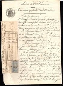1873 Republique Francaise Watermarked Document