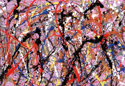 Jackson Pollock Abstract Painting on Paper