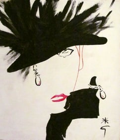 Signed Rene Gruaue Abstract Figurative Expressionism Painting