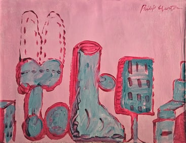 Signed Philip Guston, Vintage Abstract Canvas, Modern Art