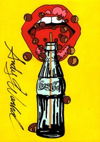 Signed Andy Warhol Mixed Media on Paper. , Embossed Stamp