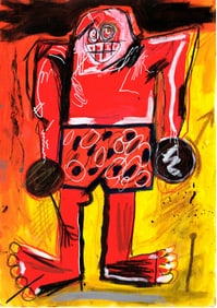 Jean Michel Basquiat Expressionism Large Painting Drawing