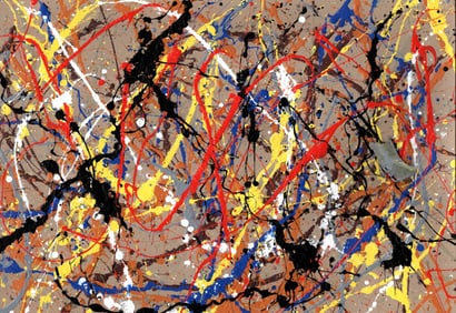 Jackson Pollock Abstract Painting on Paper