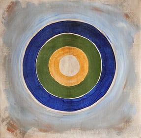 Vintage Modern Art Signed Painting on Canvas