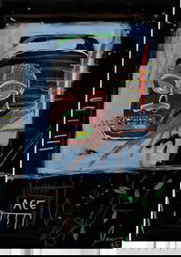 Jean Michel Basquiat Expressionism Large Painting Drawing