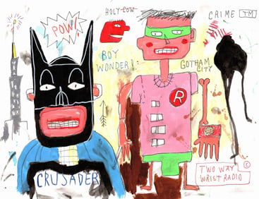 Jean Michel Basquiat Expressionism Large Painting Drawing