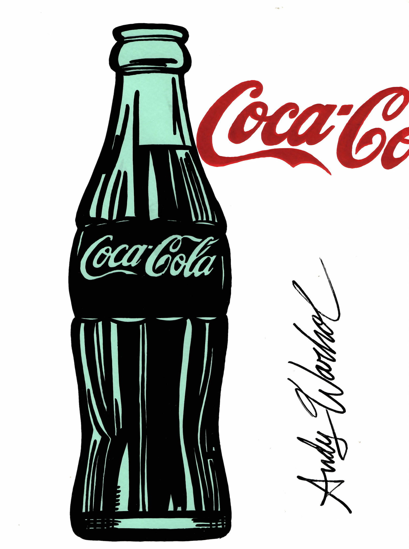 Signed Andy Warhol Mixed Media on Paper (1 of 2)