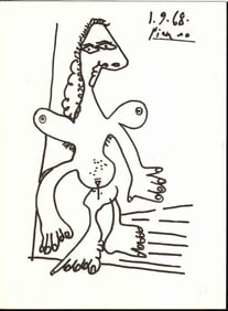 Rare Pablo Picasso Fine Art drawing/print Ink on Paper