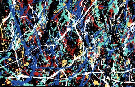 Jackson Pollock Abstract Painting on Paper