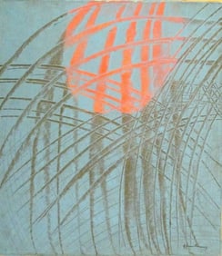 Signed Hans Hartung Modern Art 20th Century Modern Pain