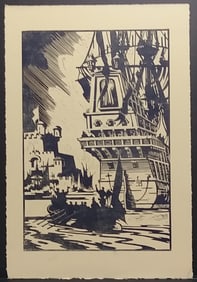 Large Jack Cogging Ink Engraving 5/25