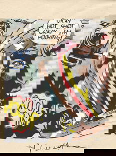 Mixed Media on Paper. Signed Lower right Roy Lichtenstein: Mixed Media on Paper. Signed Lower right Roy Lichtenstein. Size: 8 1/4 x 11 3/4.It is being sold in the manner or style of the artist.Good Condition See Photos.We pack & Ship for you. We take care of
