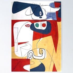 Le Corbusier Lithograph Print (Blue Cow). Abstract, Modernism