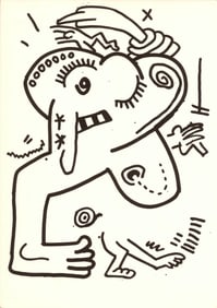 Keith Haring 1985 N.York Fine Art Print. Ink on Paper