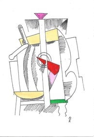 Rare Original Drawing Pencil on Paper Signed