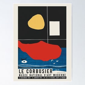 Le Corbusier Lithograph Print (Exhibition 1962). Abstract, Modernism