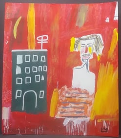 New York Expressionist Painting Mixed Media