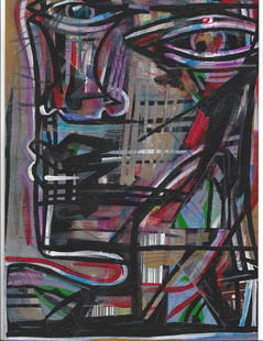 ORIGINAL Graffiti Mixed Media PAINTING On Recycled Cardboard: ORIGINAL Graffiti Mixed Media PAINTING On Recycled Cardboard .Acrylic, Ink , Pencil .. As pictured . .Painting Size:11 1/2 x 8 Inches.Signed on reverse .CONDITION:.This is no a print of any kind.100%