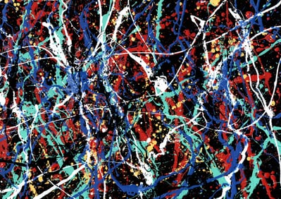 Jackson Pollock Abstract Painting on Paper